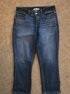 BKE Gabby Curvy Fit High Rise Women's Blue Cropped Jeans